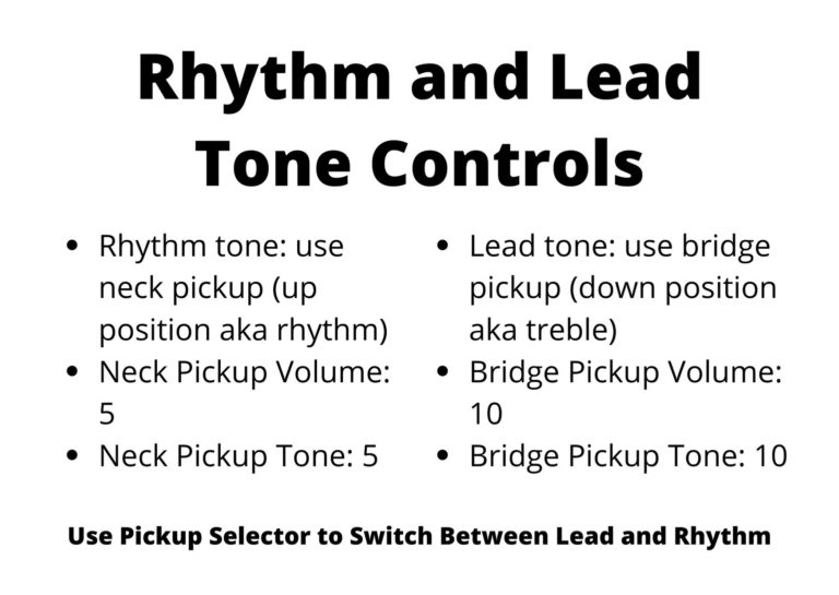 les paul lead and rhythm controls